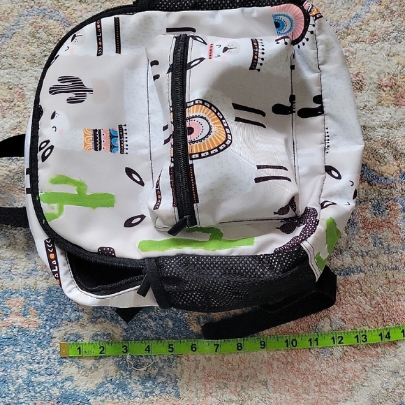 Llama And Cactus Womens Backpack Purse, Bag - Picture 7 of 9